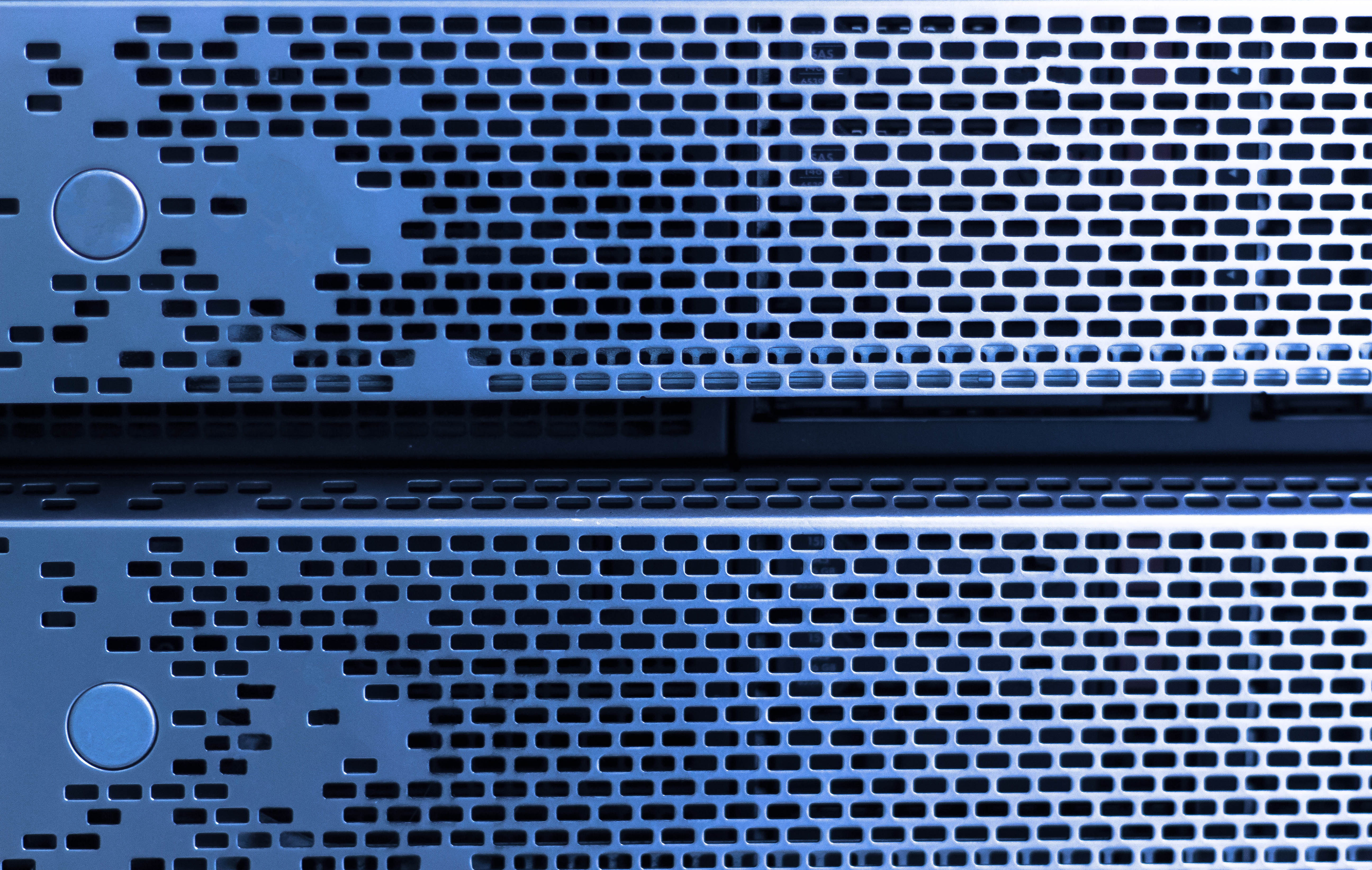 front of storage server,datacenter room.